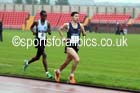 James Connor (Kent) leads eventual winner Asdan Mohamud (TVH) in the 5000 metres, British National League, Division 1, Gateshead. Photo: David T. Hewitson/Sports for All Pics